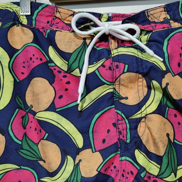 Trunks Surf & Swim Co Men's Sz XL Fruit Mesh Lined Swim Shorts Pockets Navy - Picture 3 of 6